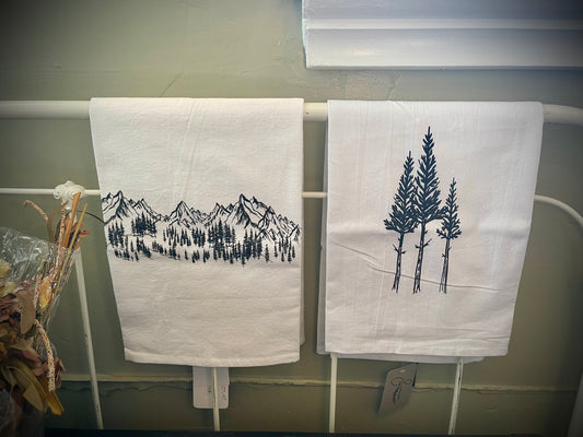 Montana Tea Towels- “Mountain Sketch”