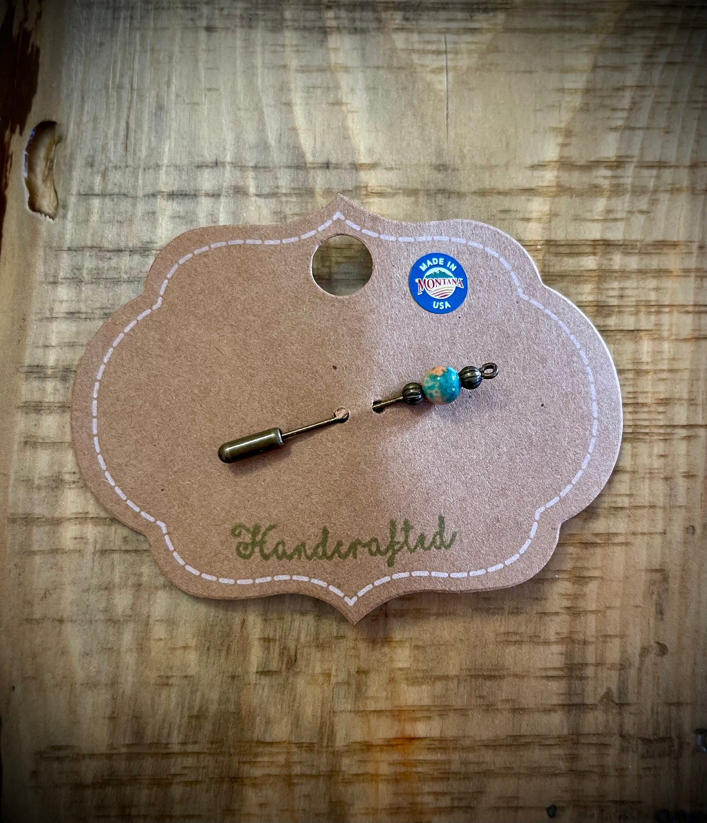 Alfileres de sombrero hechos a mano exclusivos de Sagebrush - Latón