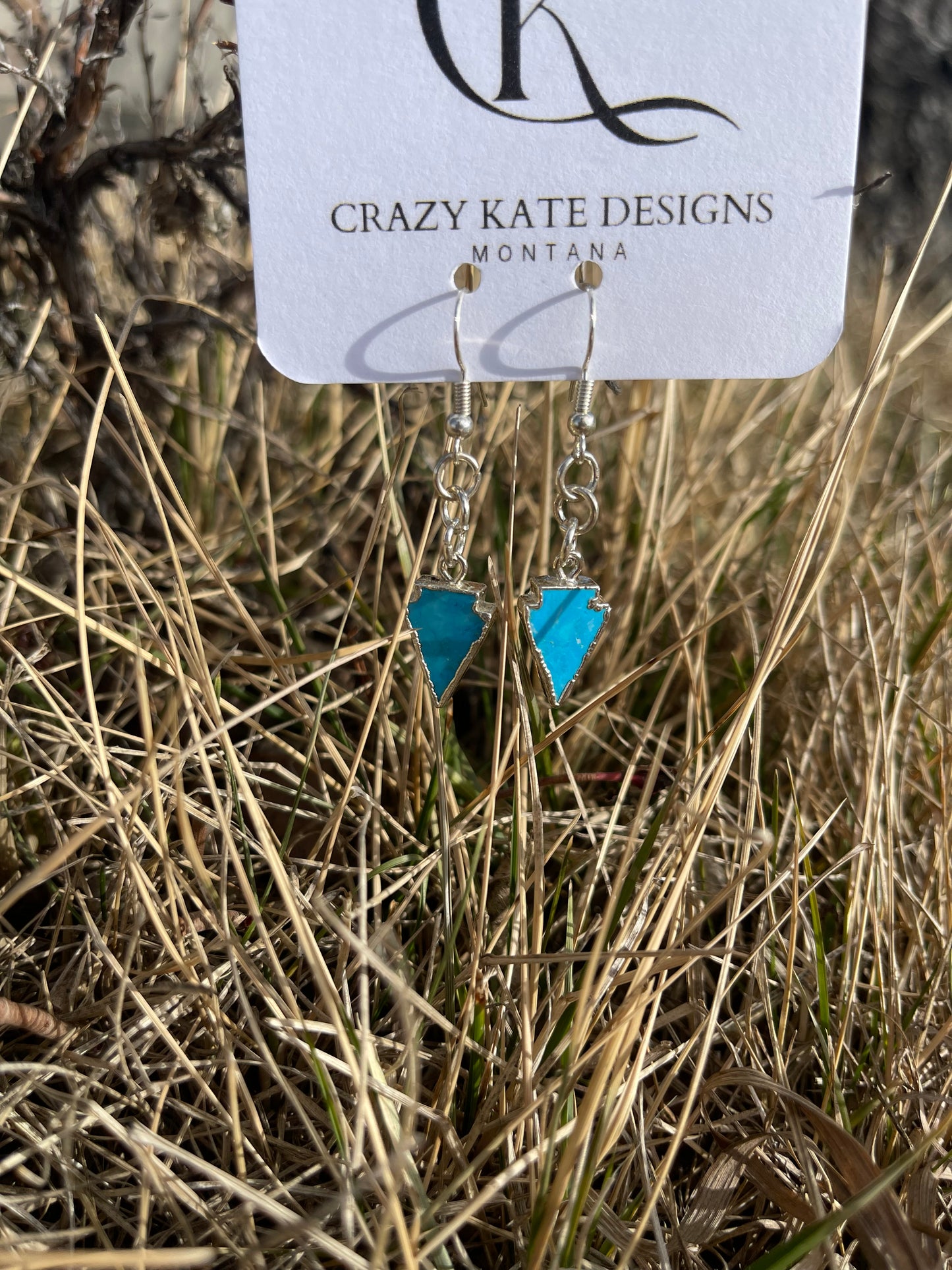 Crazy Kate Designs Kingman Turquoise Earrings
