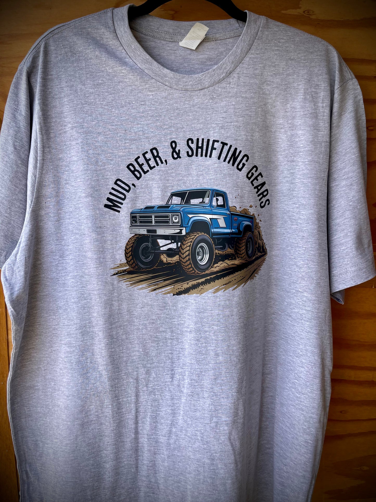 “Mud, Beer, & Shifting Gears” Adult Unisex Tee