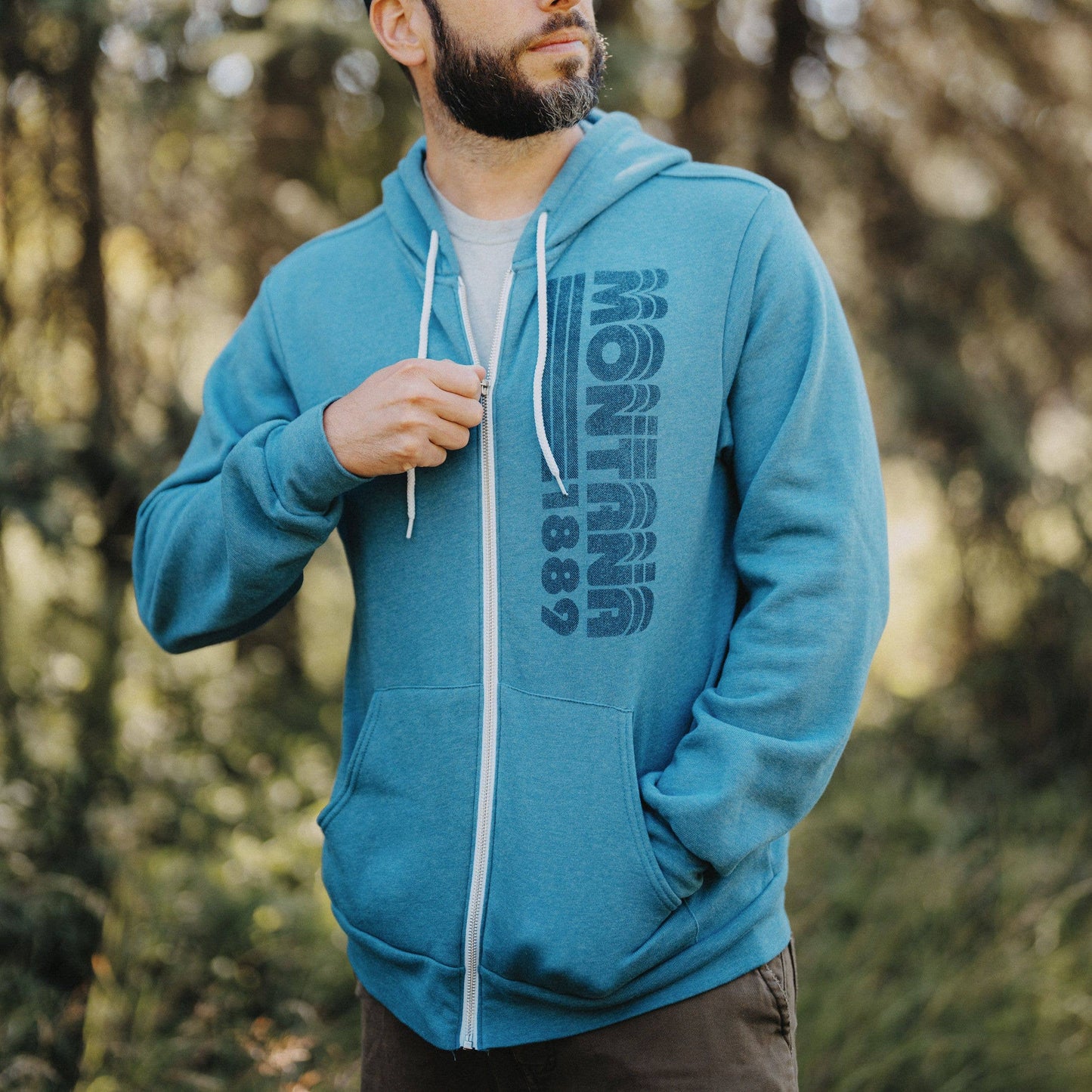 The Montana Scene Montana Sudaderas con capucha unisex con cremallera - MT Outdoor