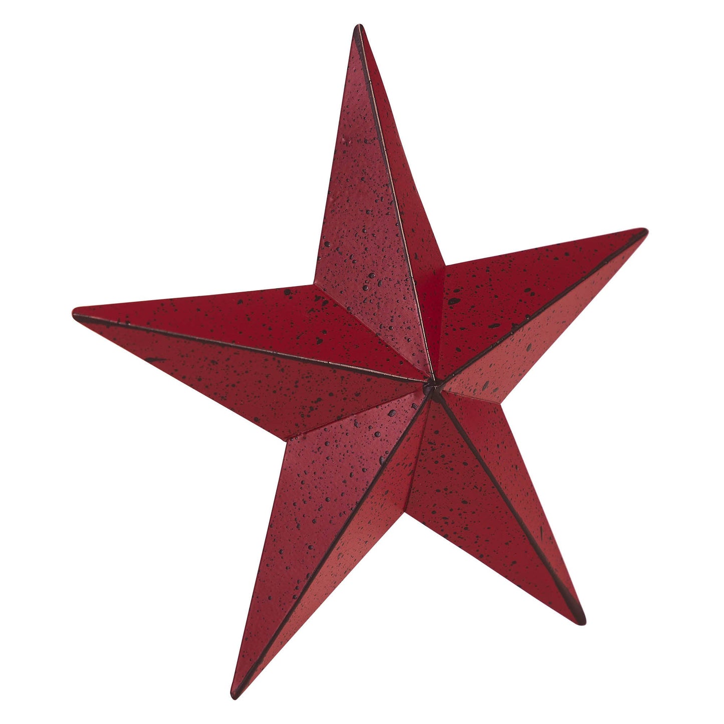 Colgante de pared rojo con estrella de metal facetado (mediano)