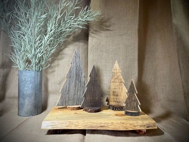 North 89 Elevador de madera de diseño rústico con patas