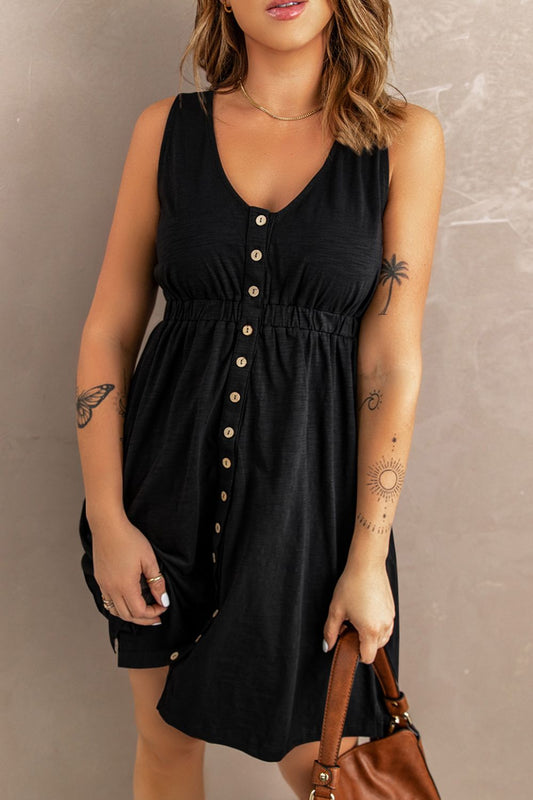 Vestido sin mangas con botones (11 colores disponibles)
