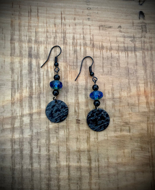 Pendientes con cuentas a mano: Negro