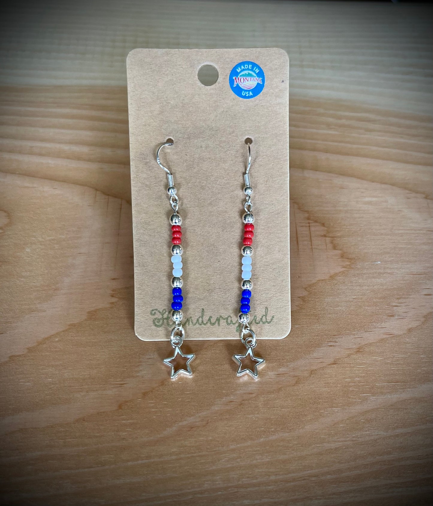 Americana Hand-Beaded Earrings