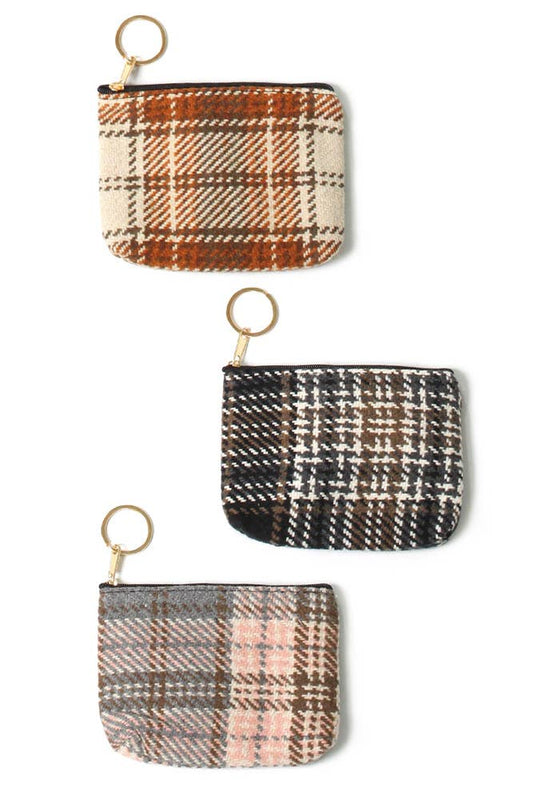 Plaid Print Coin Purses **NEW COLORS!!**