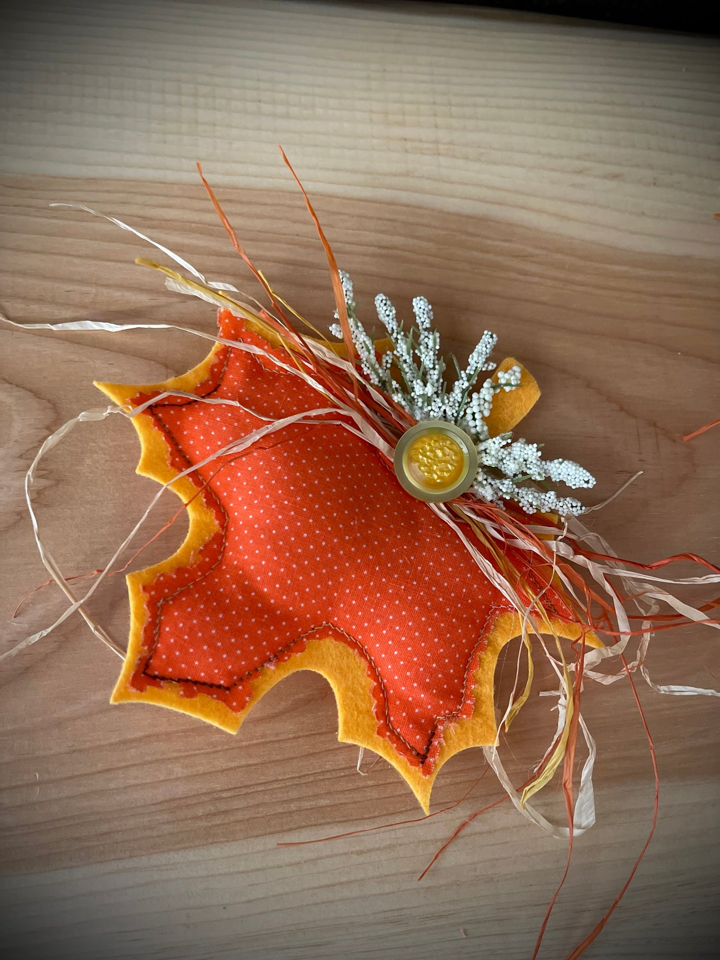 Fall Decorated “Puff” Decor:  Leaf/Pumpkin