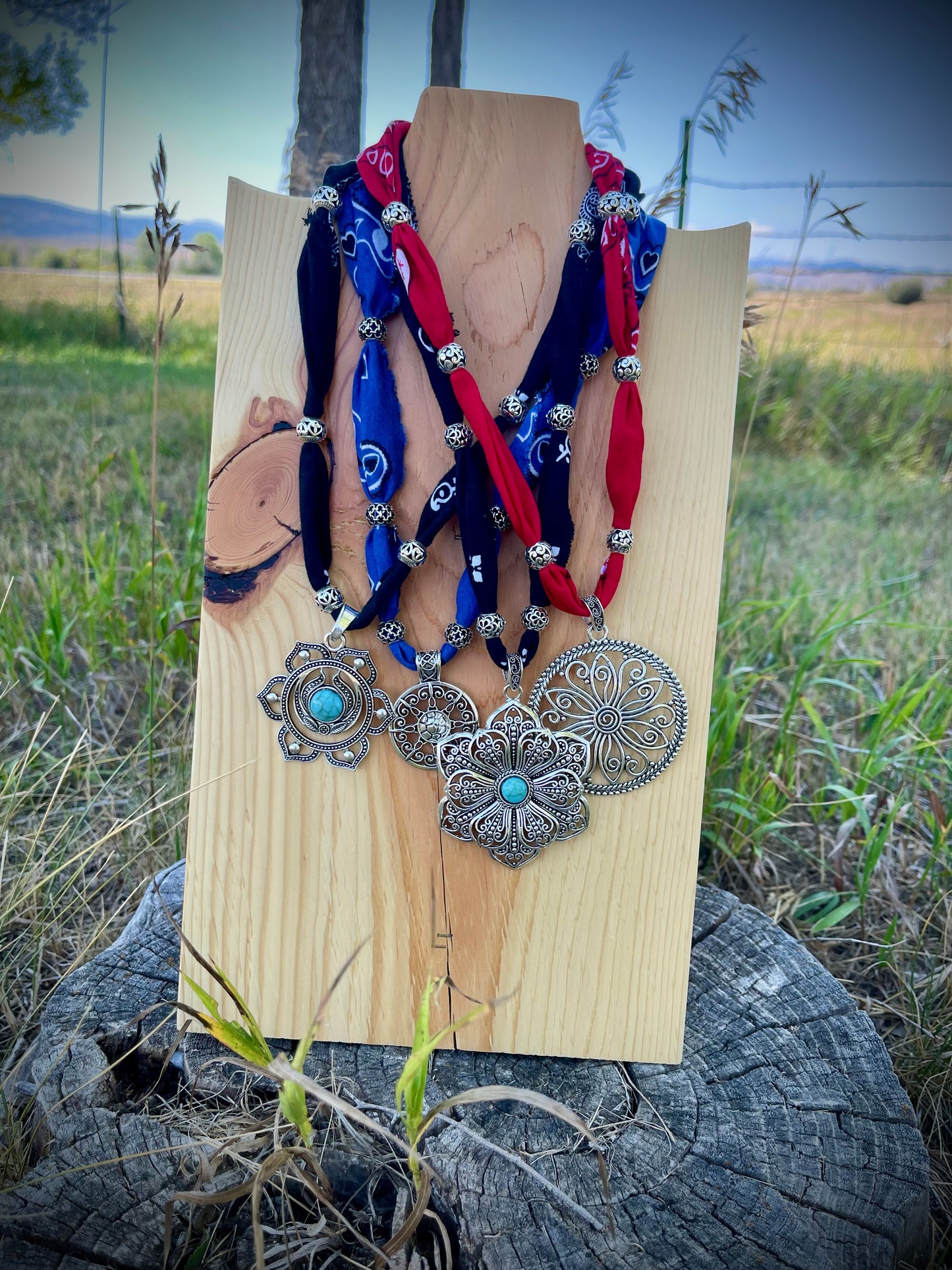 Sagebrush Exclusive x Crazy Kate Designs Western Bandana Necklace