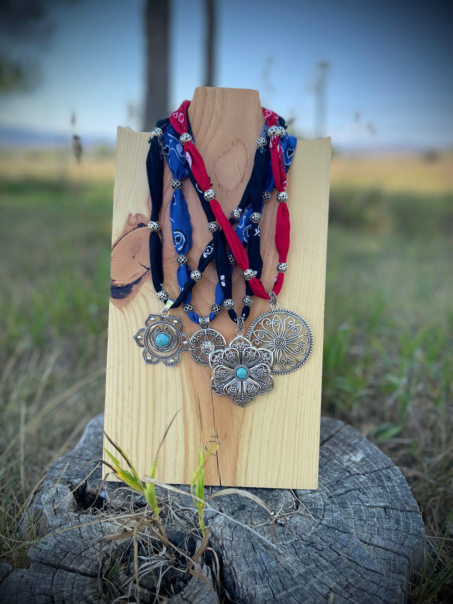 Sagebrush Exclusive x Crazy Kate Designs Western Bandana Necklace