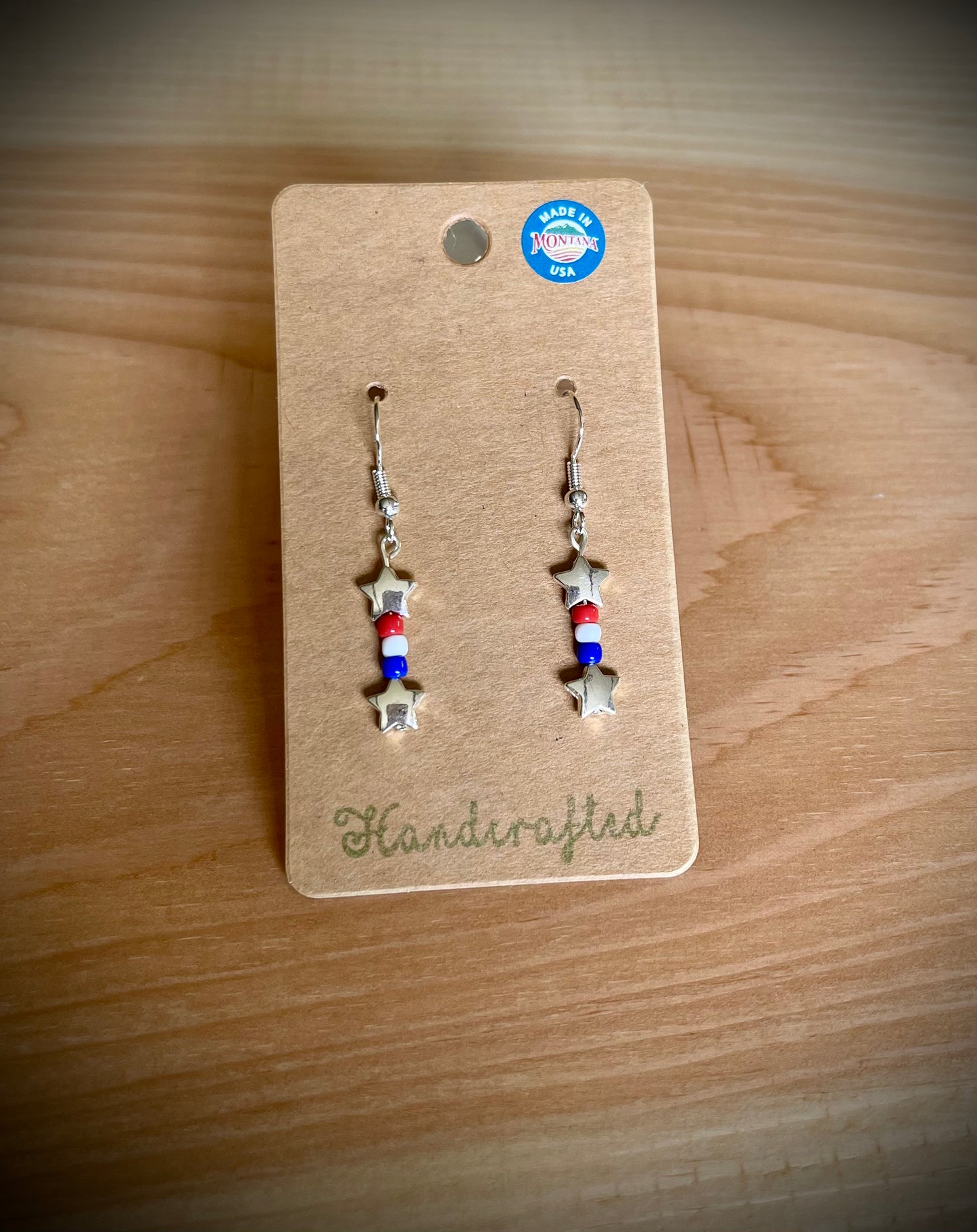 Americana Hand-Beaded Earrings