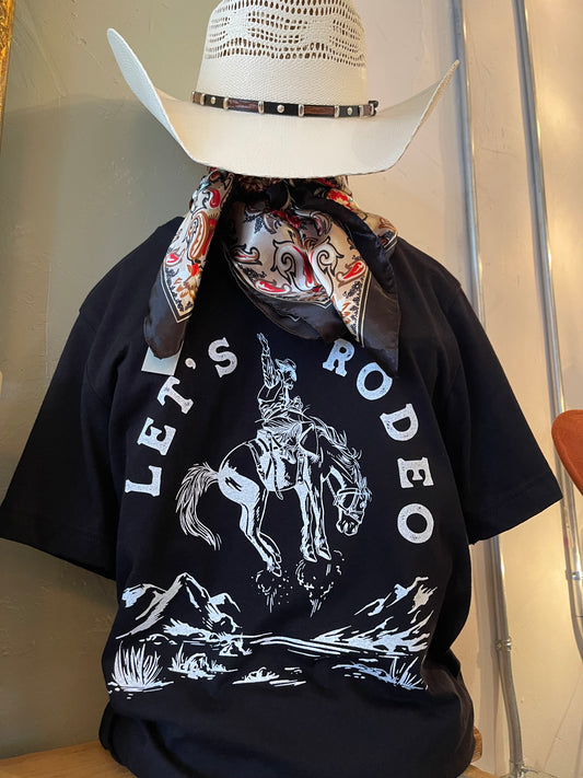 “Let's Rodeo” Unisex Tee- Black