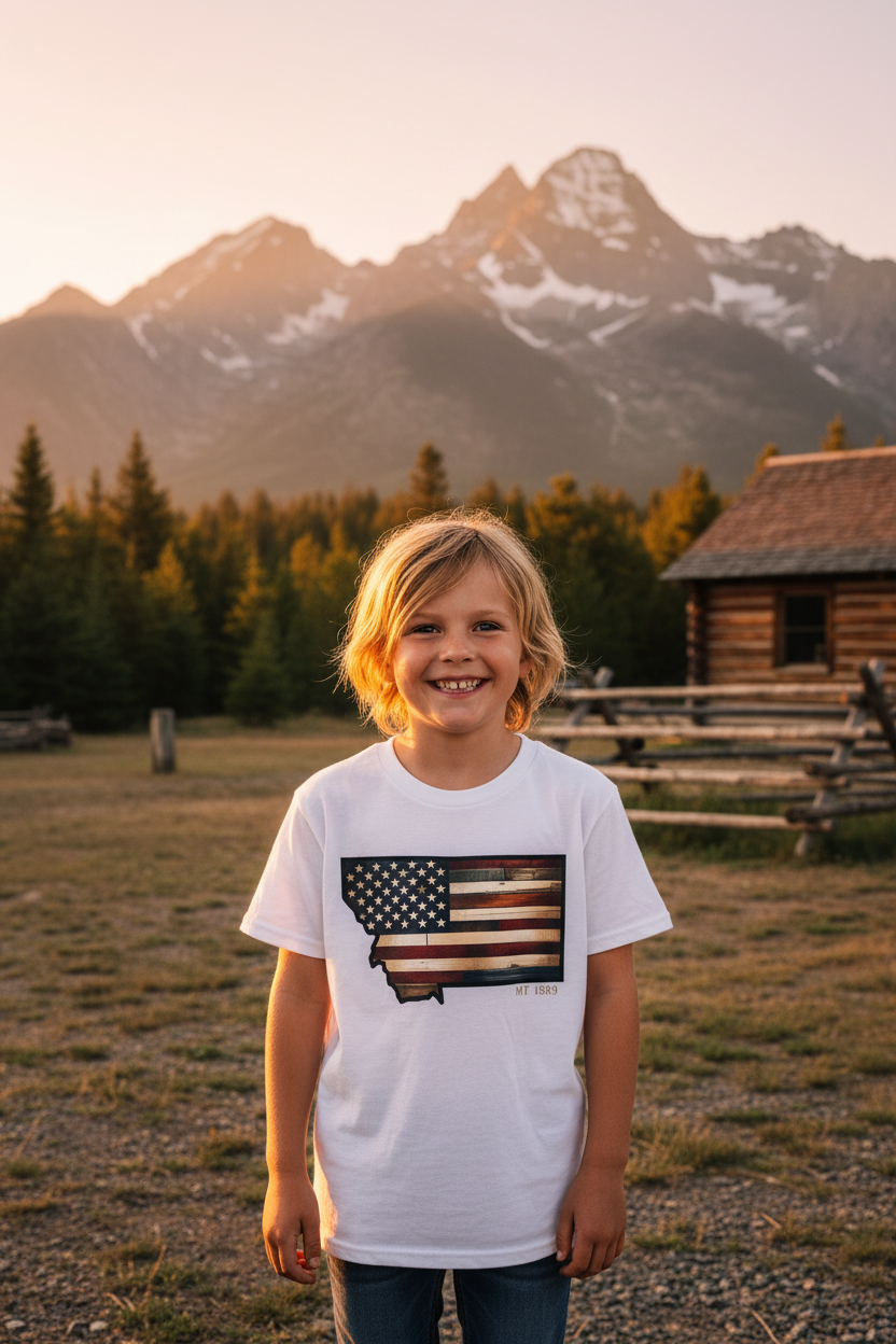 “Rustic MT 1889 USA” Tees—Youth