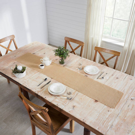 Jute Burlap Tan Table Runner (72” length)