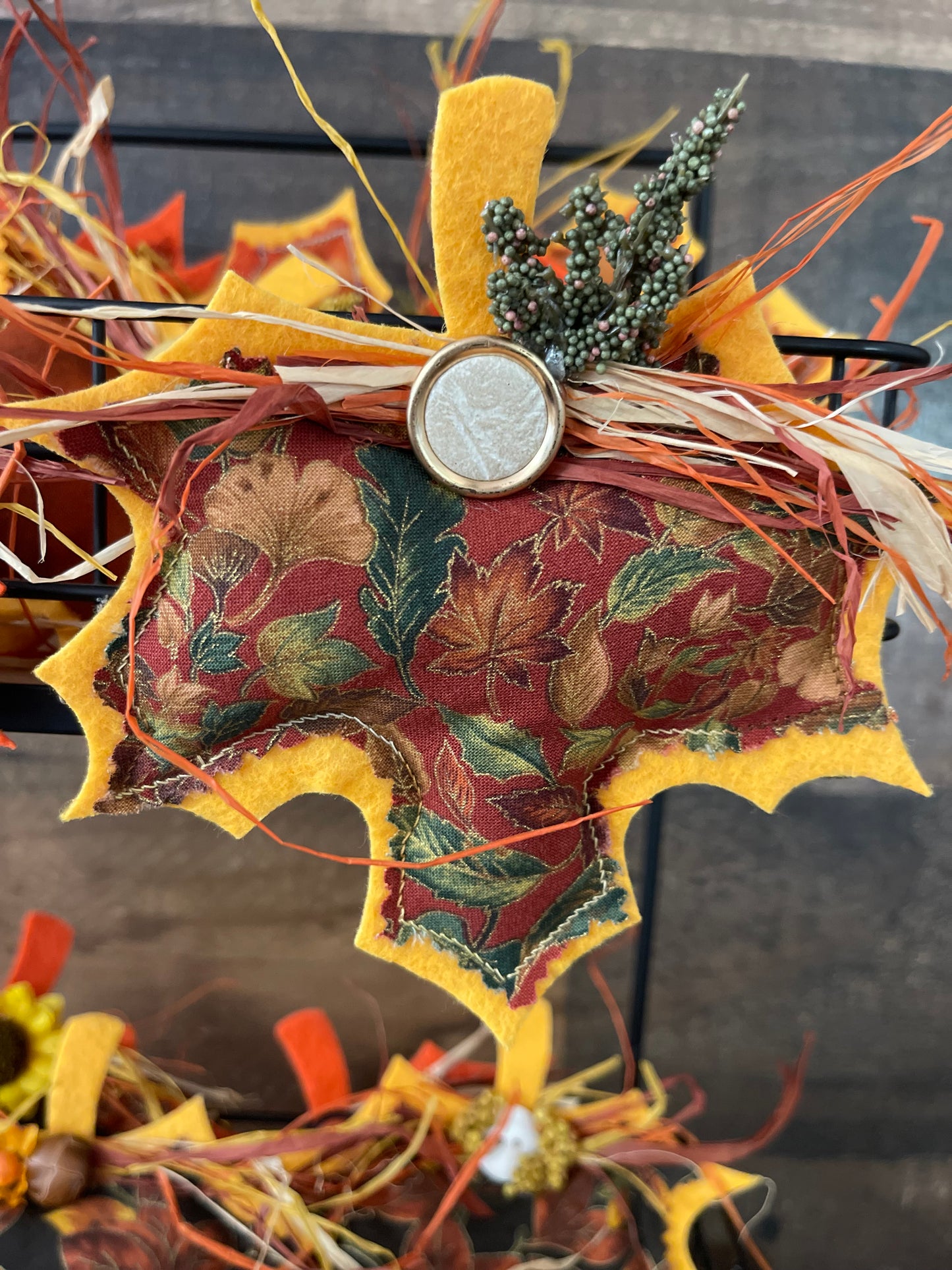 Fall Decorated “Puff” Decor:  Leaf/Pumpkin