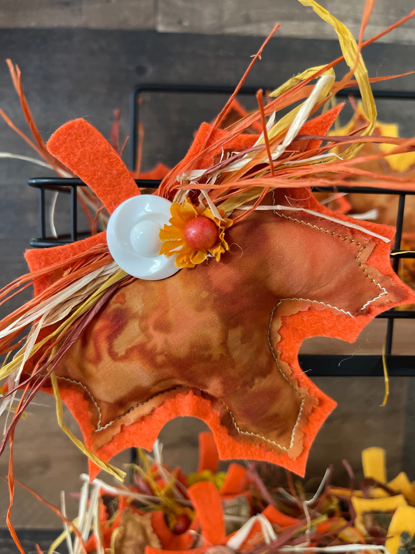 Fall Decorated “Puff” Decor:  Leaf/Pumpkin