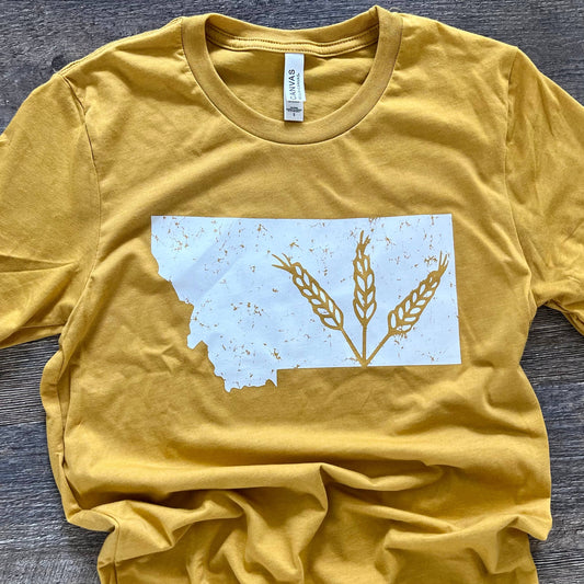 Montana "Harvest Nights" Short Sleeve Tee in Mustard