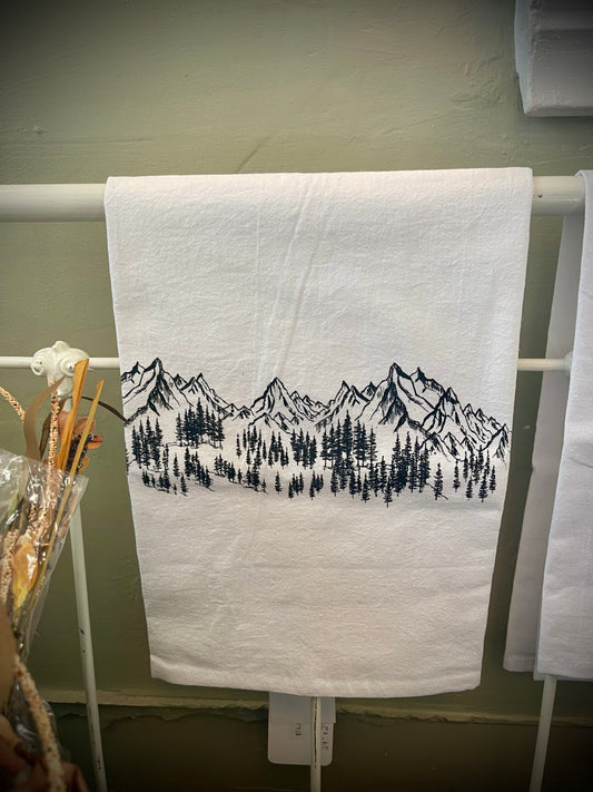 Paño de cocina - Bosquejo de montaña
