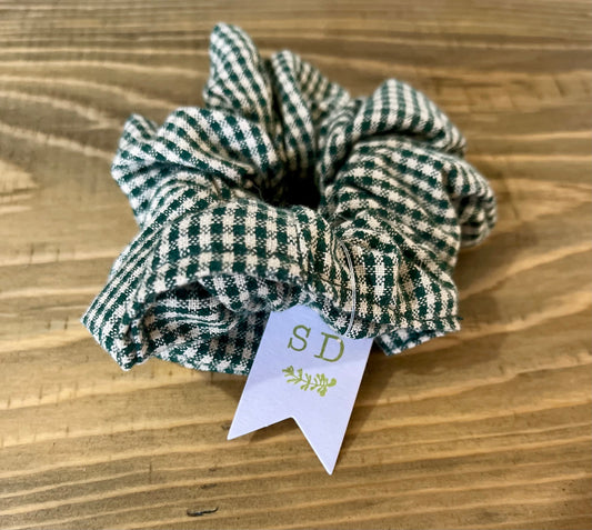 “Green Envy” Hair Scrunchies