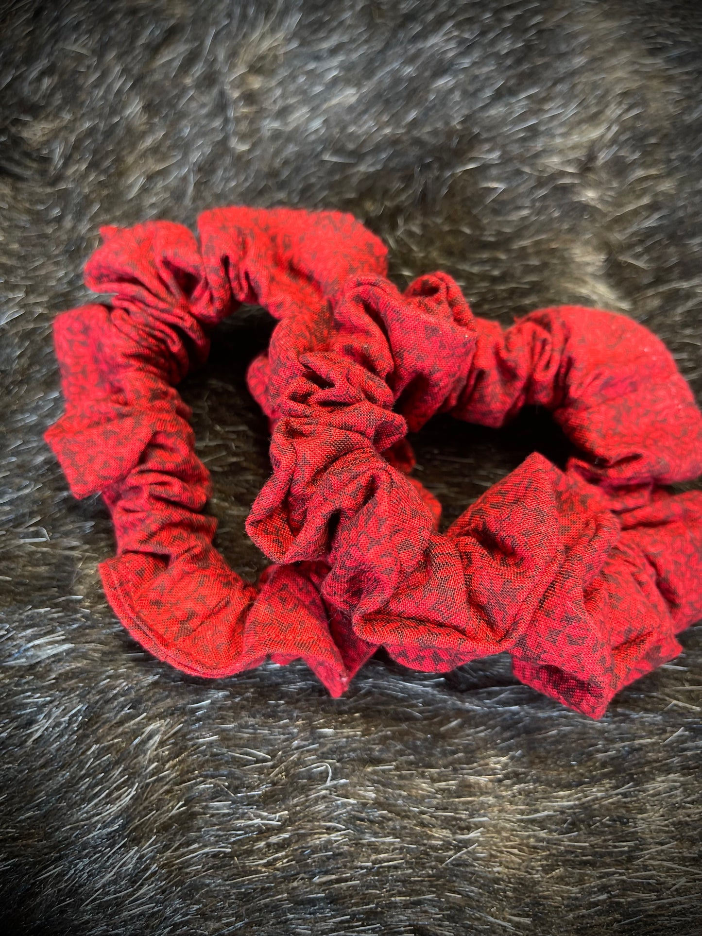 "Rustic Reds" Hair Scrunchies