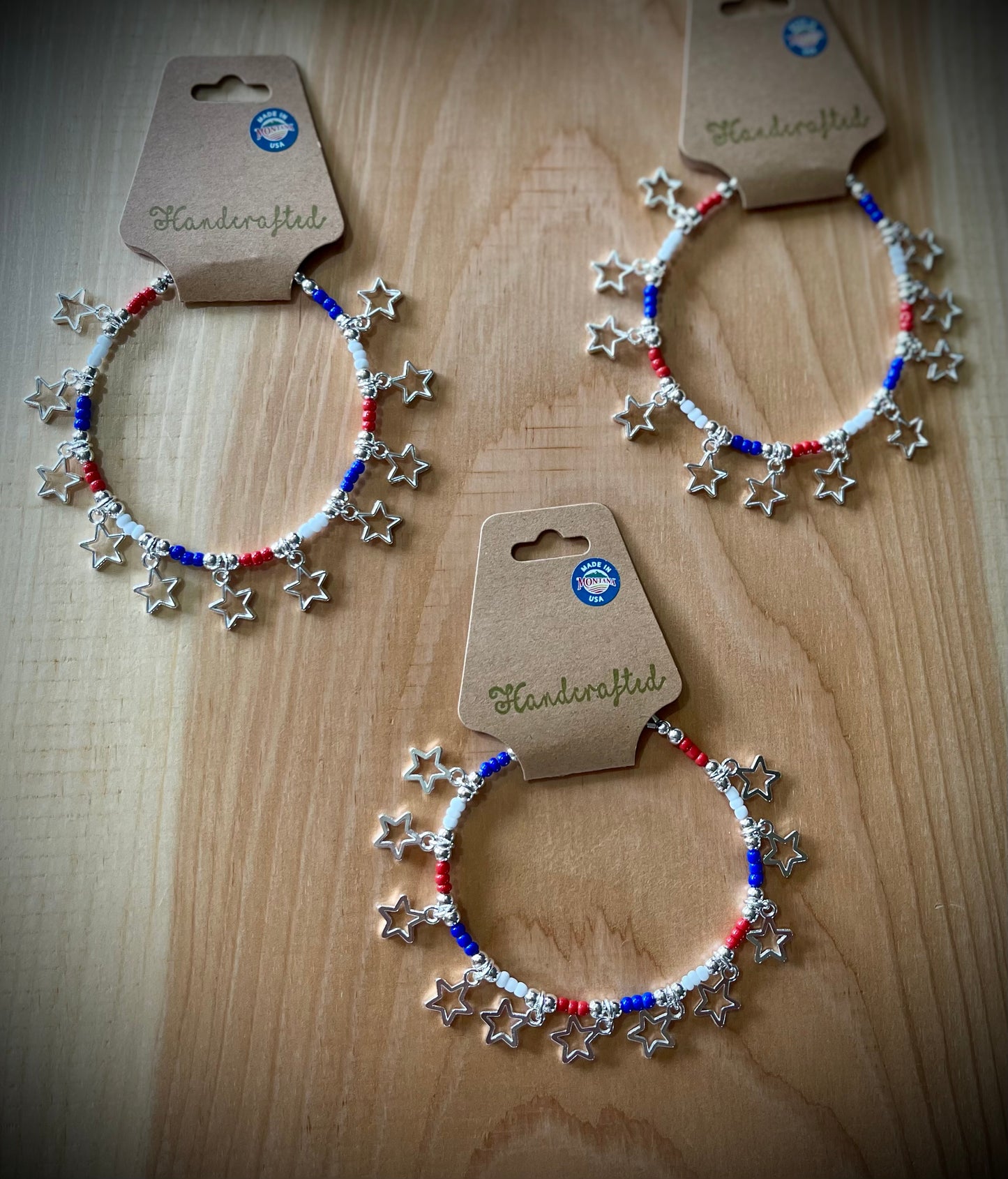 Americana Hand-Beaded Bracelets