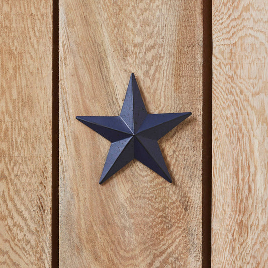 Colgante de pared azul marino con estrella de metal facetado (pequeño)