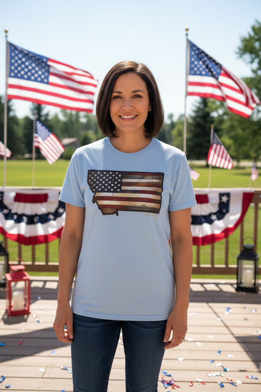 “Rustic MT 1889 USA” Tees—Adult
