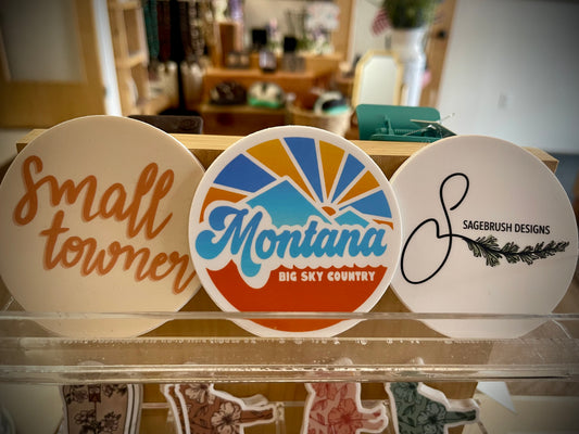 “Montana Big Sky Country” Circle Sticker
