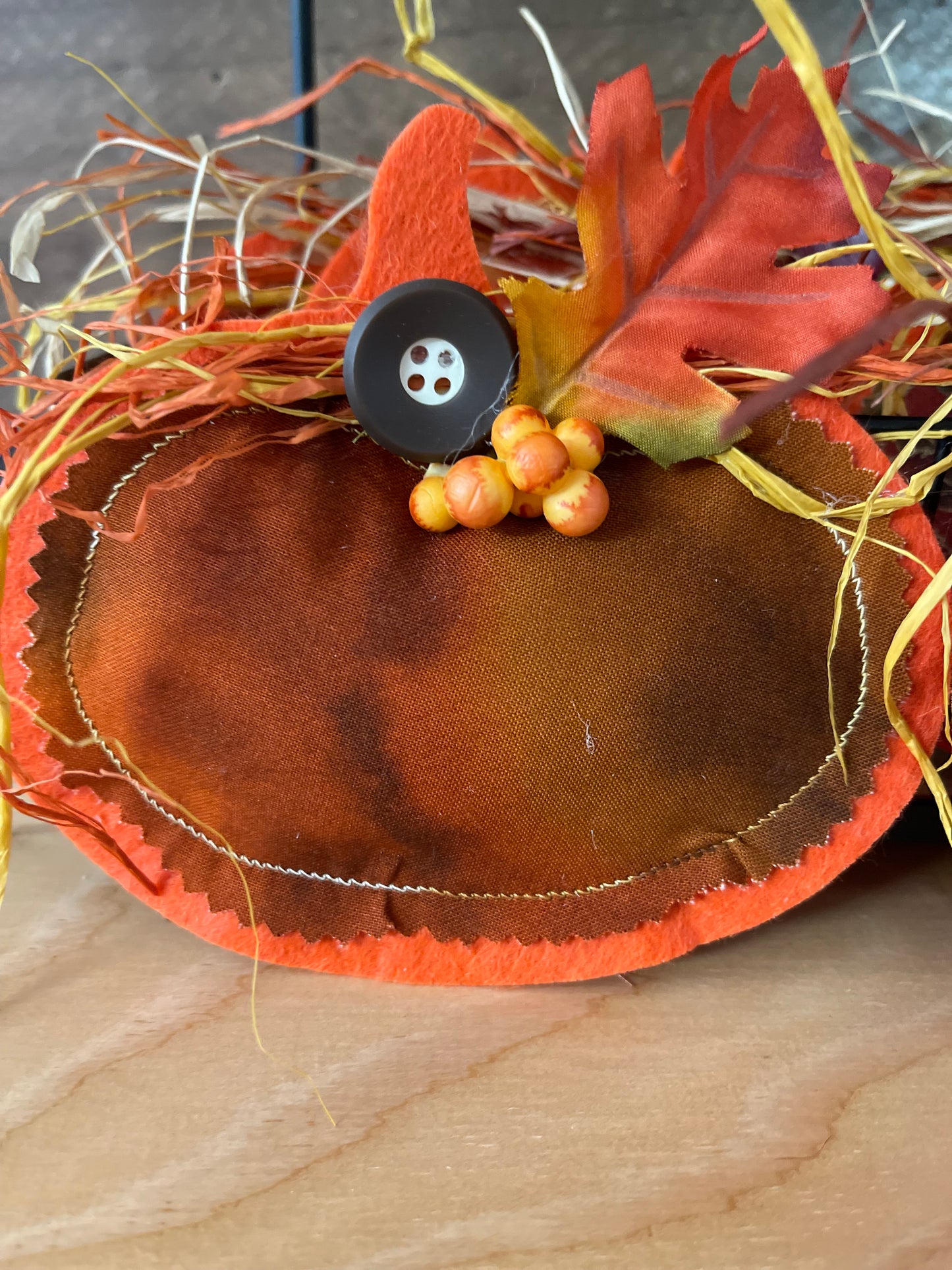 Fall Decorated “Puff” Decor:  Leaf/Pumpkin