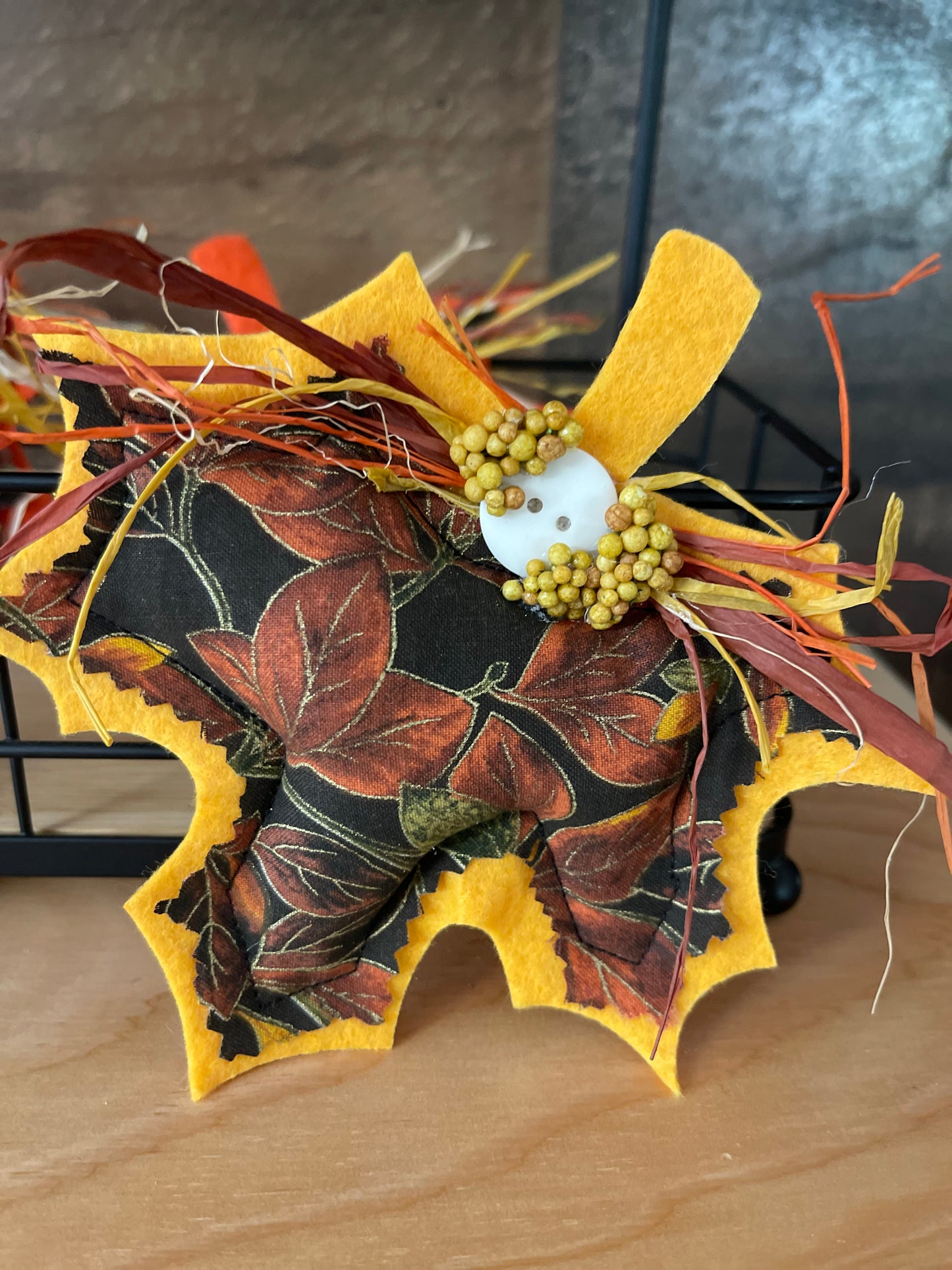 Fall Decorated “Puff” Decor:  Leaf/Pumpkin