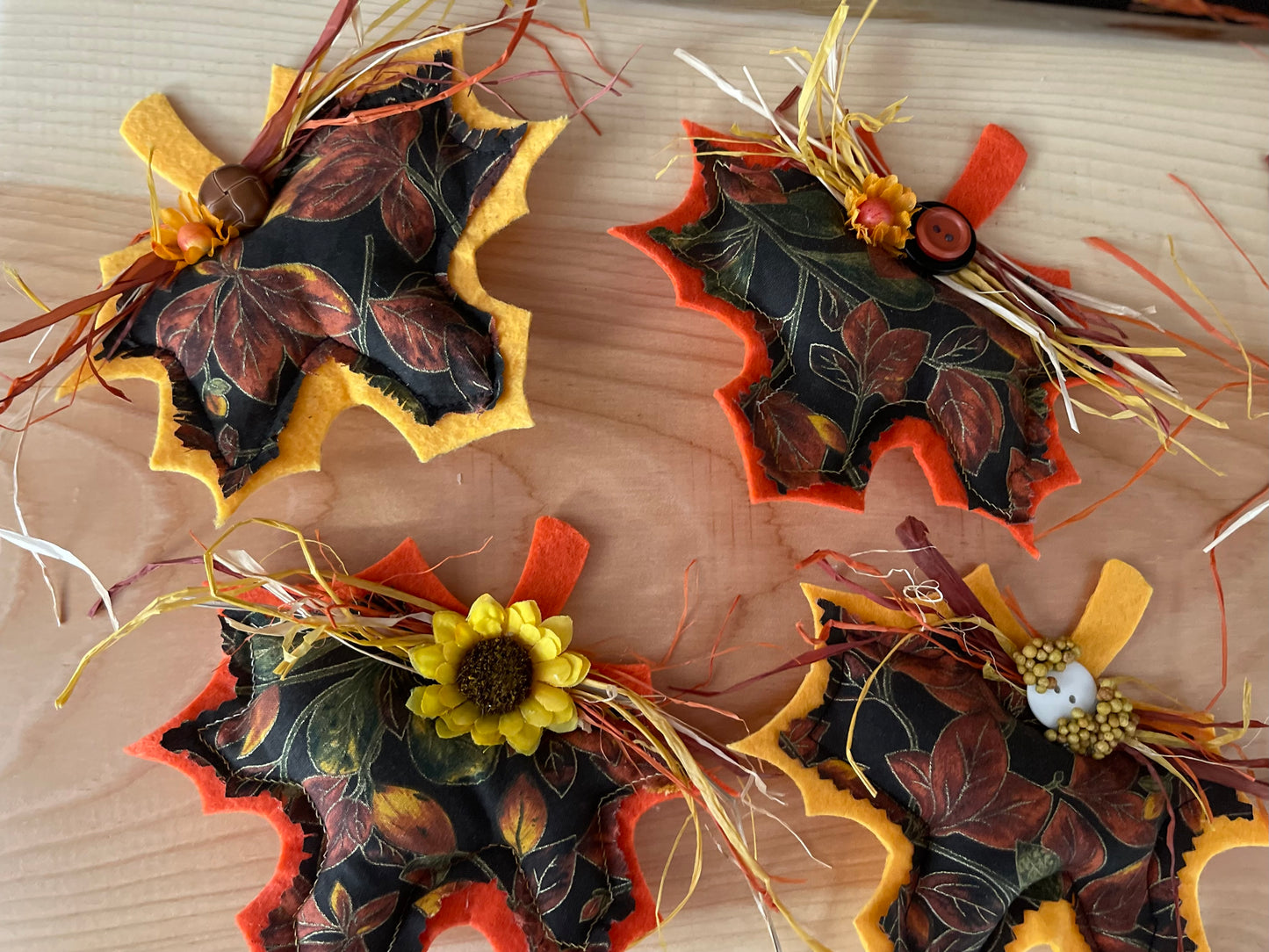 Fall Decorated “Puff” Decor:  Leaf/Pumpkin