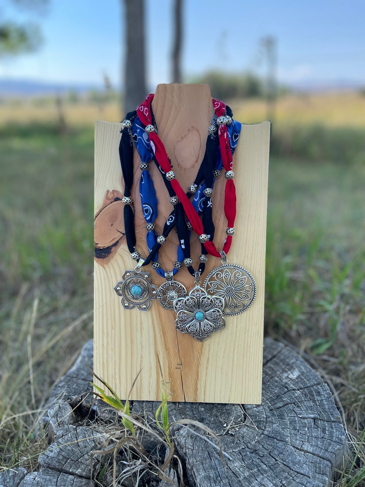 Sagebrush Exclusive x Crazy Kate Designs Western Bandana Necklace