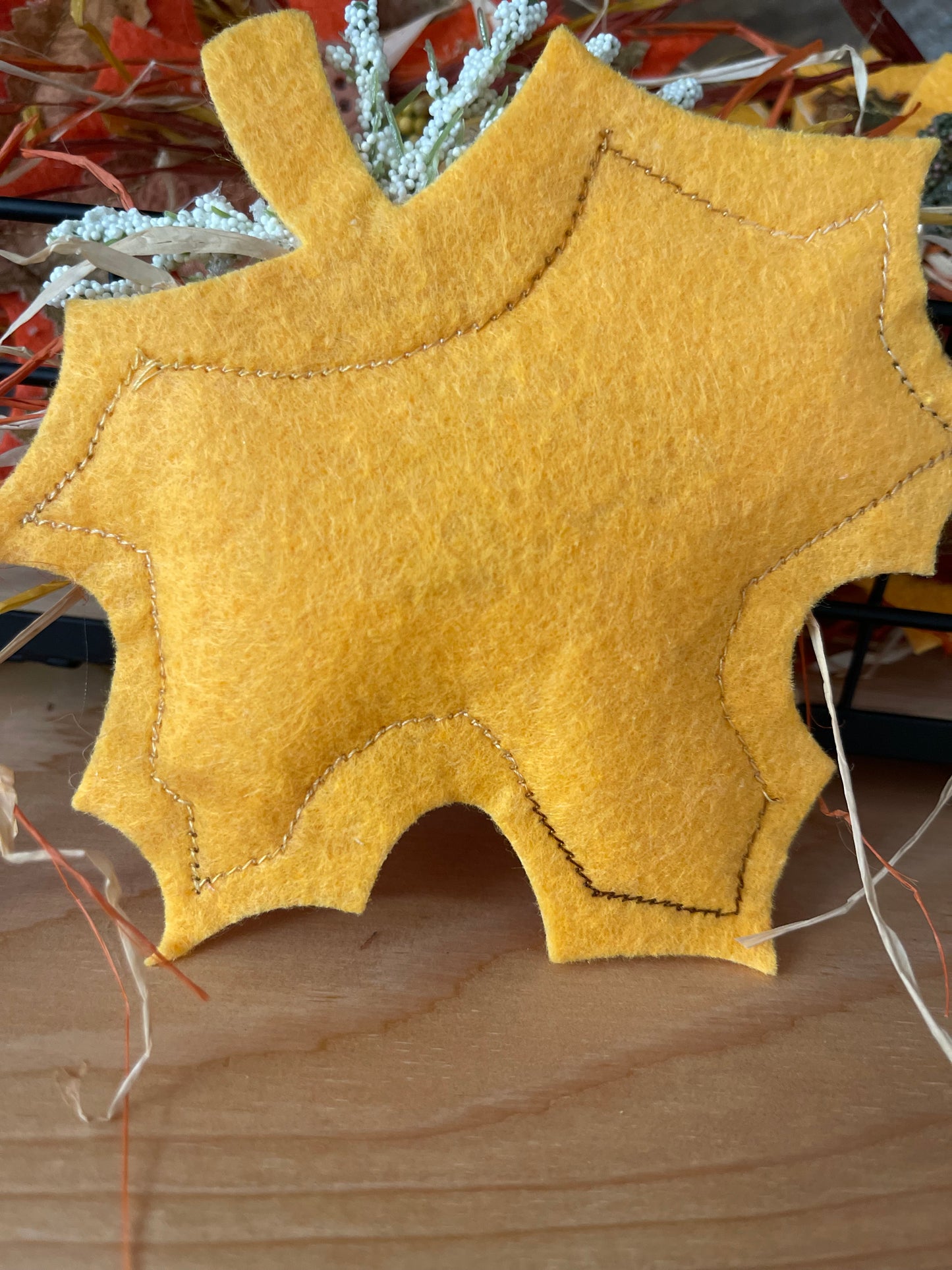 Fall Decorated “Puff” Decor:  Leaf/Pumpkin