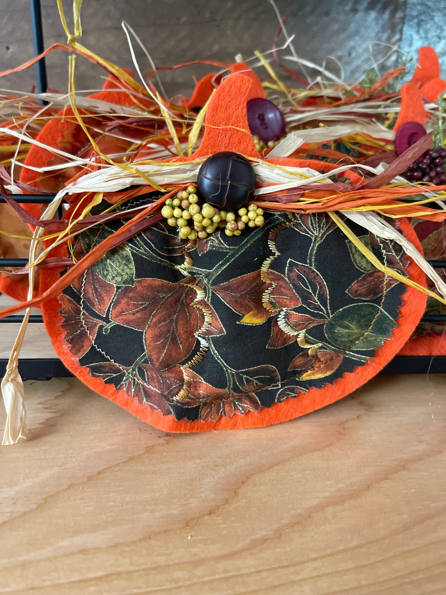Fall Decorated “Puff” Decor:  Leaf/Pumpkin