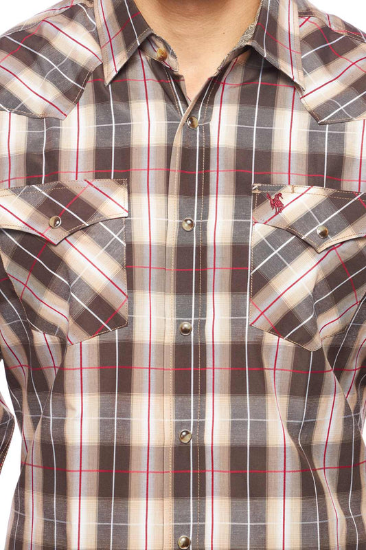 Men's Long Sleeve Snap Button Shirt