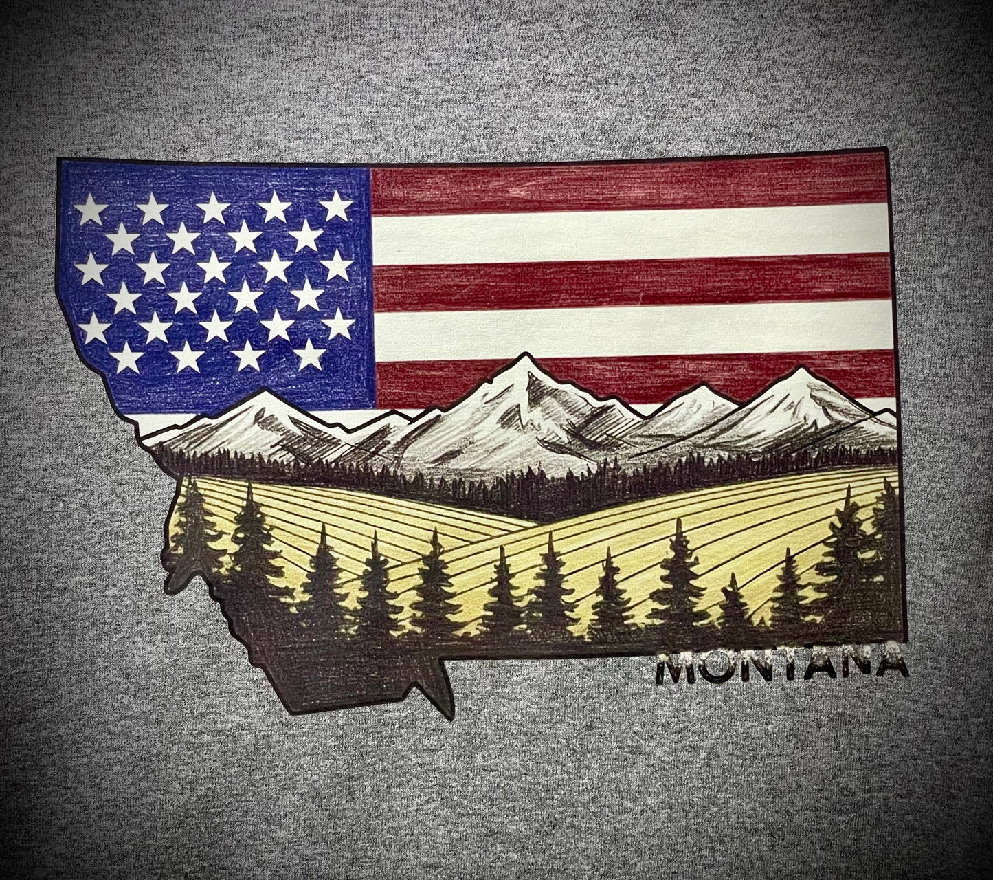 “Montana Sketch USA”—Adult