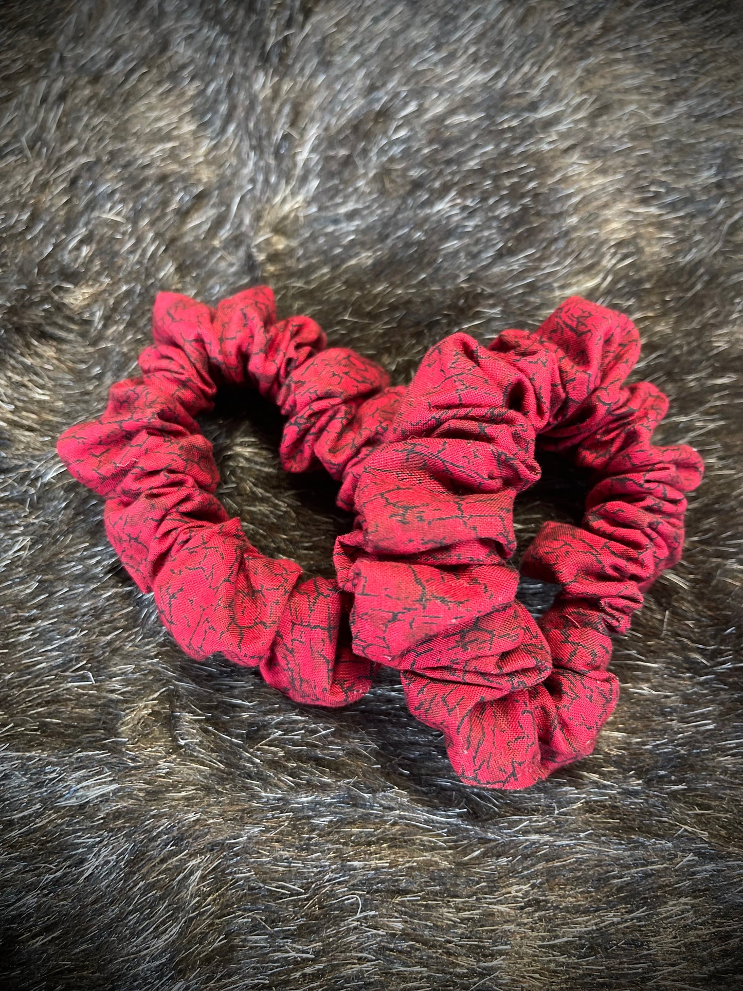 "Rustic Reds" Hair Scrunchies