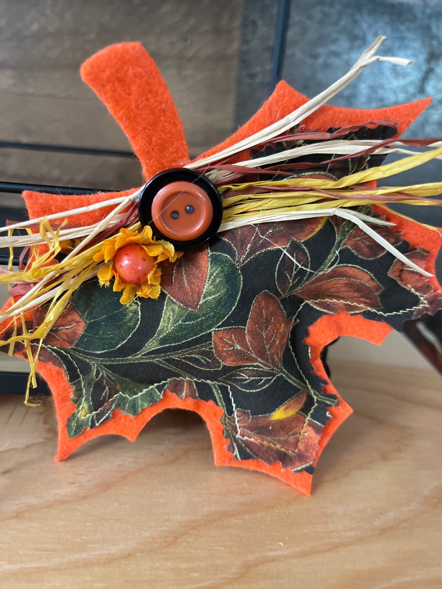 Fall Decorated “Puff” Decor:  Leaf/Pumpkin