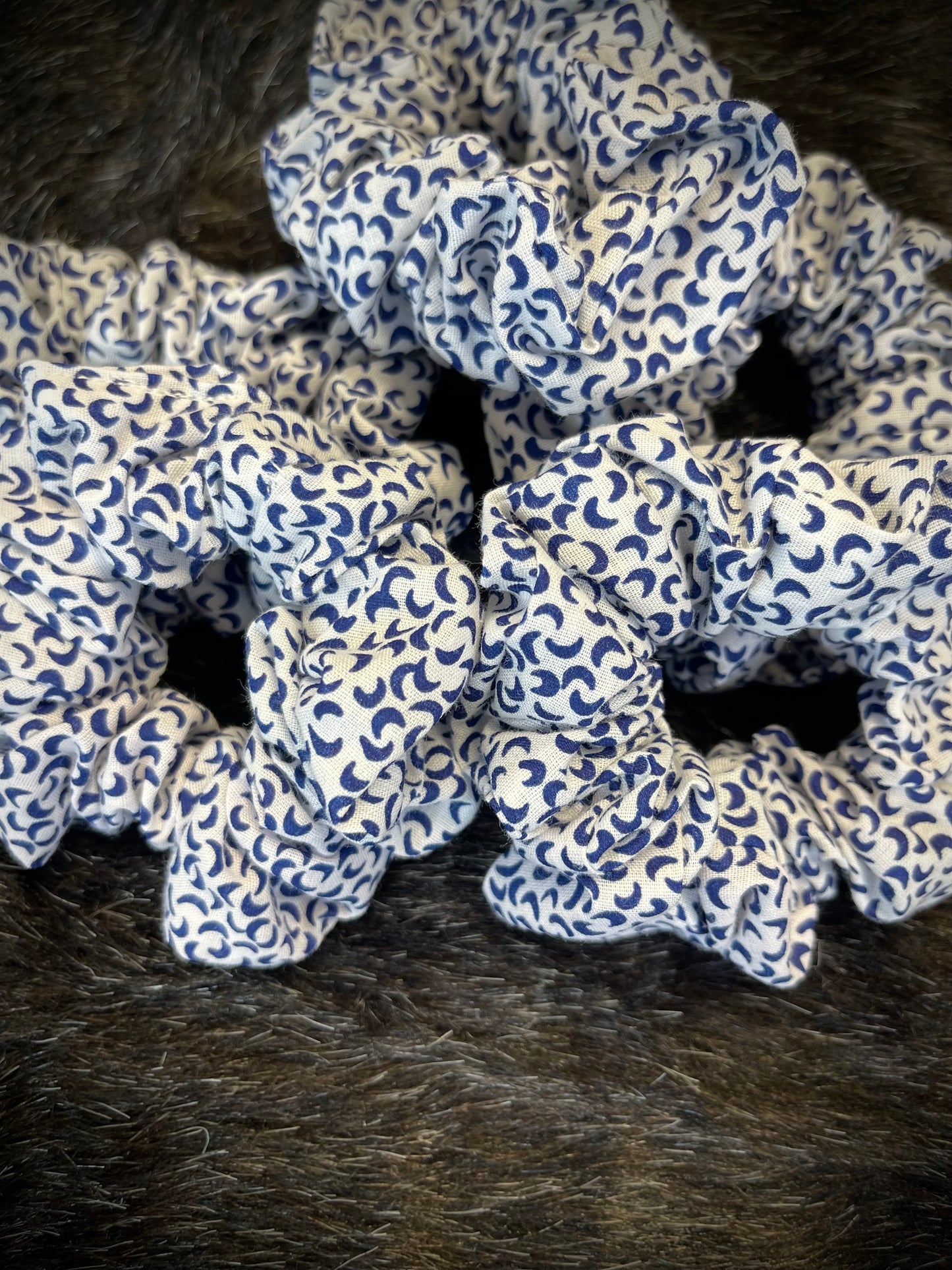 "Moody Blues" Hair Scrunchies