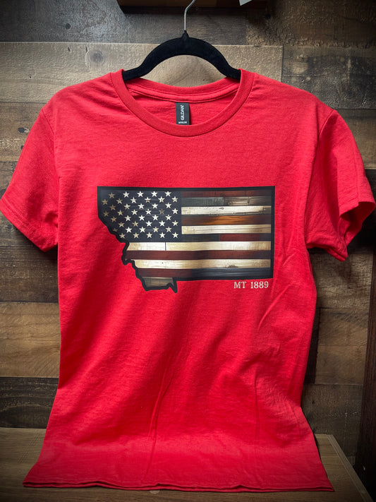 “Rustic MT 1889 USA” Tees—Adult