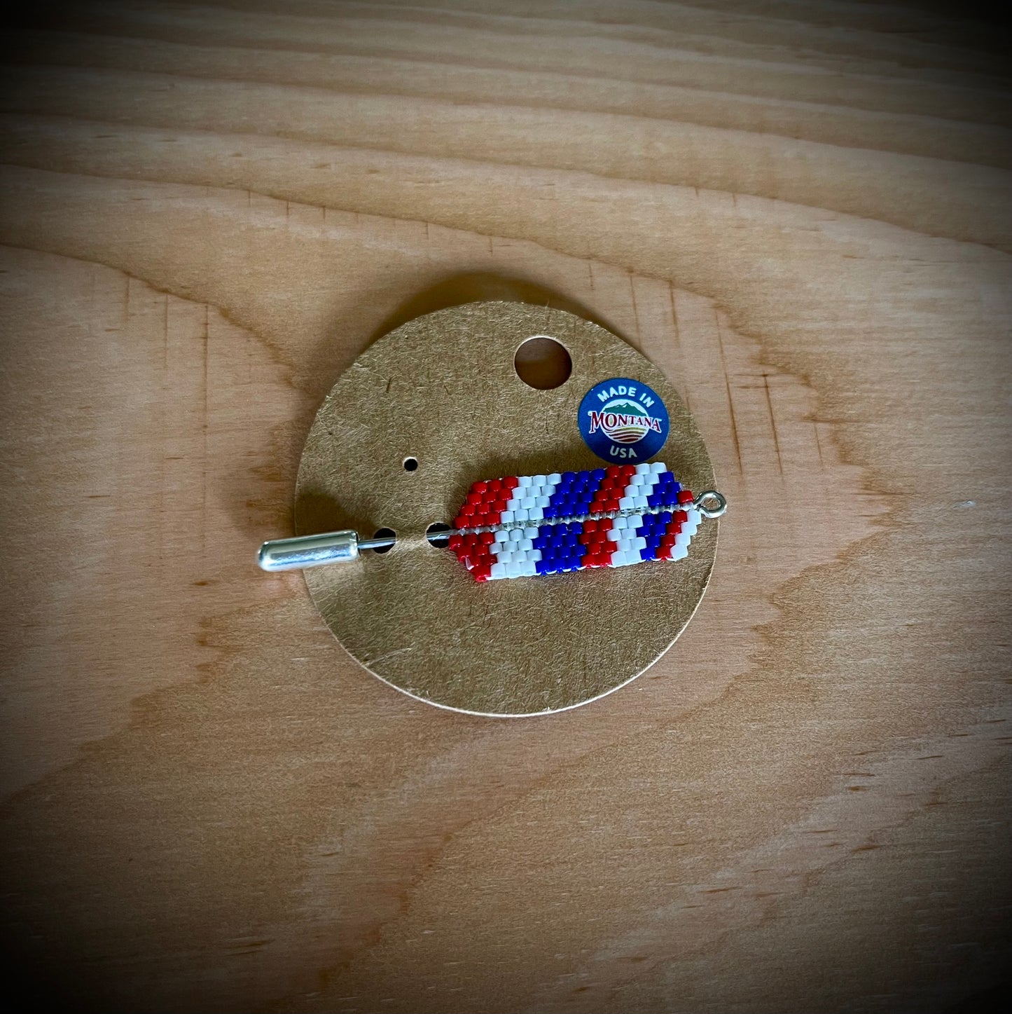 Americana Hand-Beaded Hat Pins