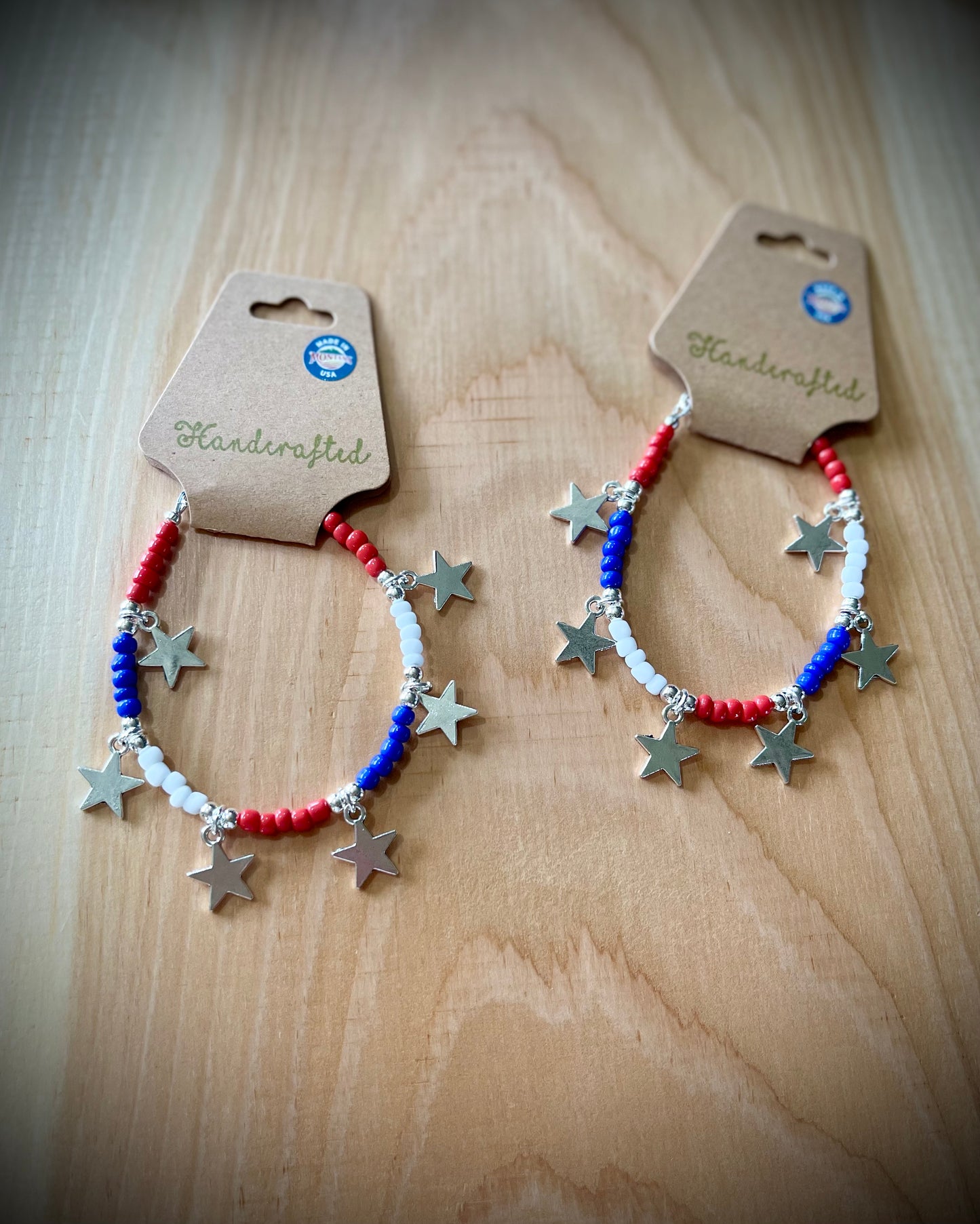 Americana Hand-Beaded Bracelets