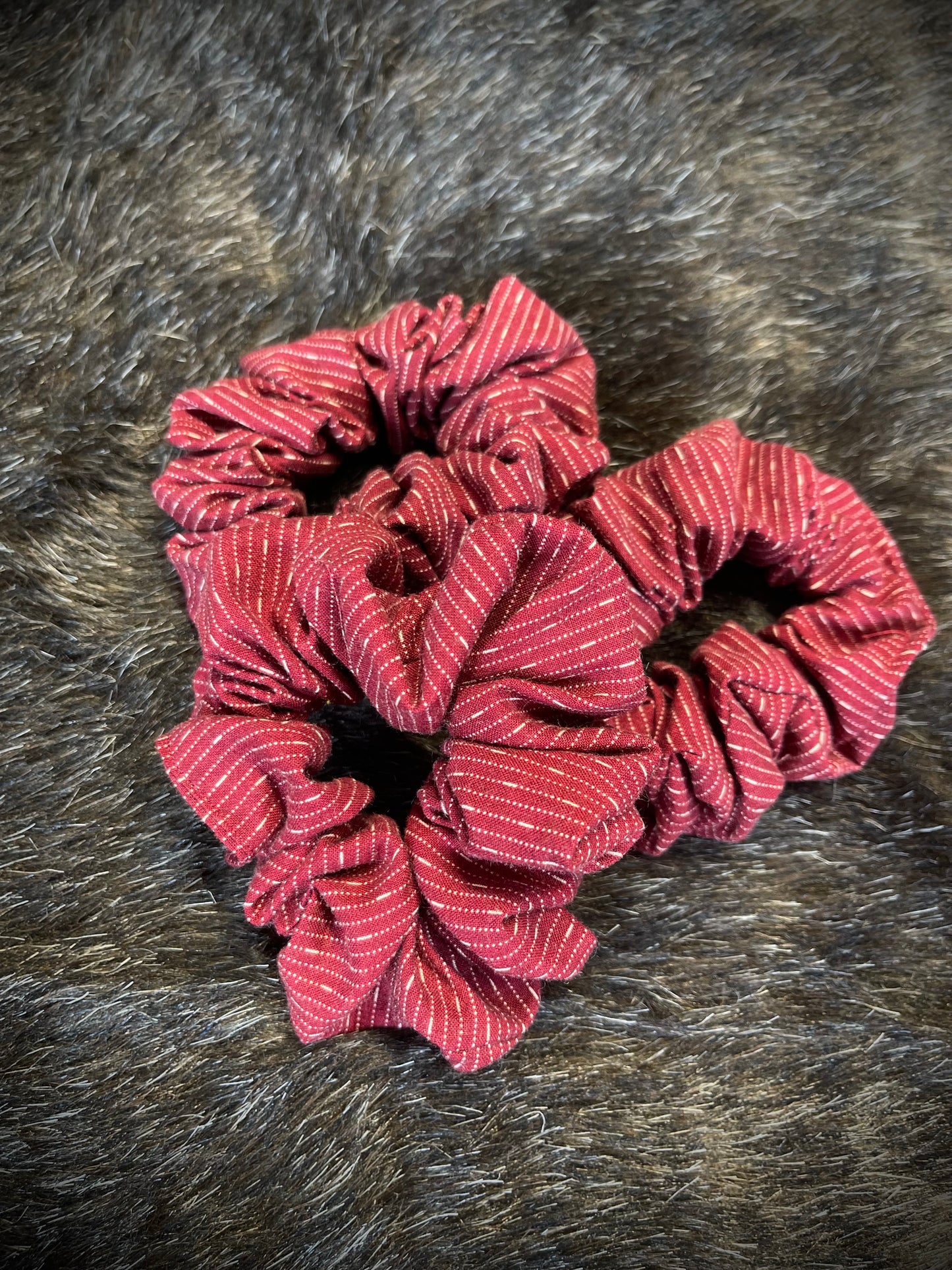 "Rustic Reds" Hair Scrunchies