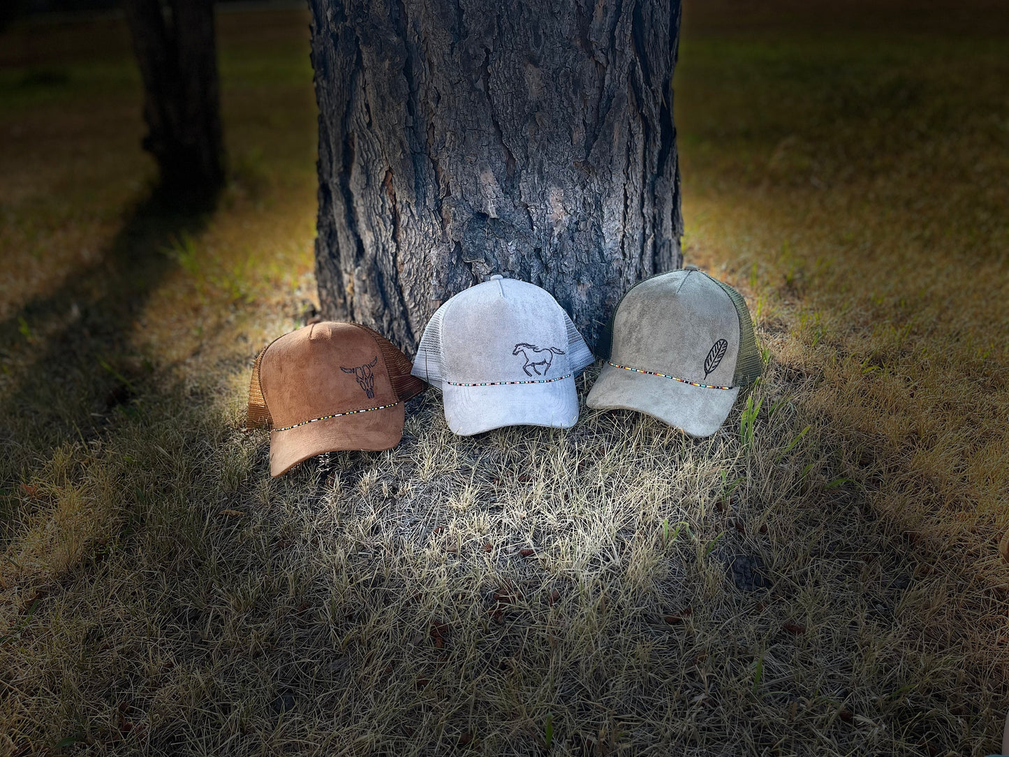 Sagebrush Exclusive x Crazy Kate Designs Hand-Beaded/Hand-Burned Baseball Caps