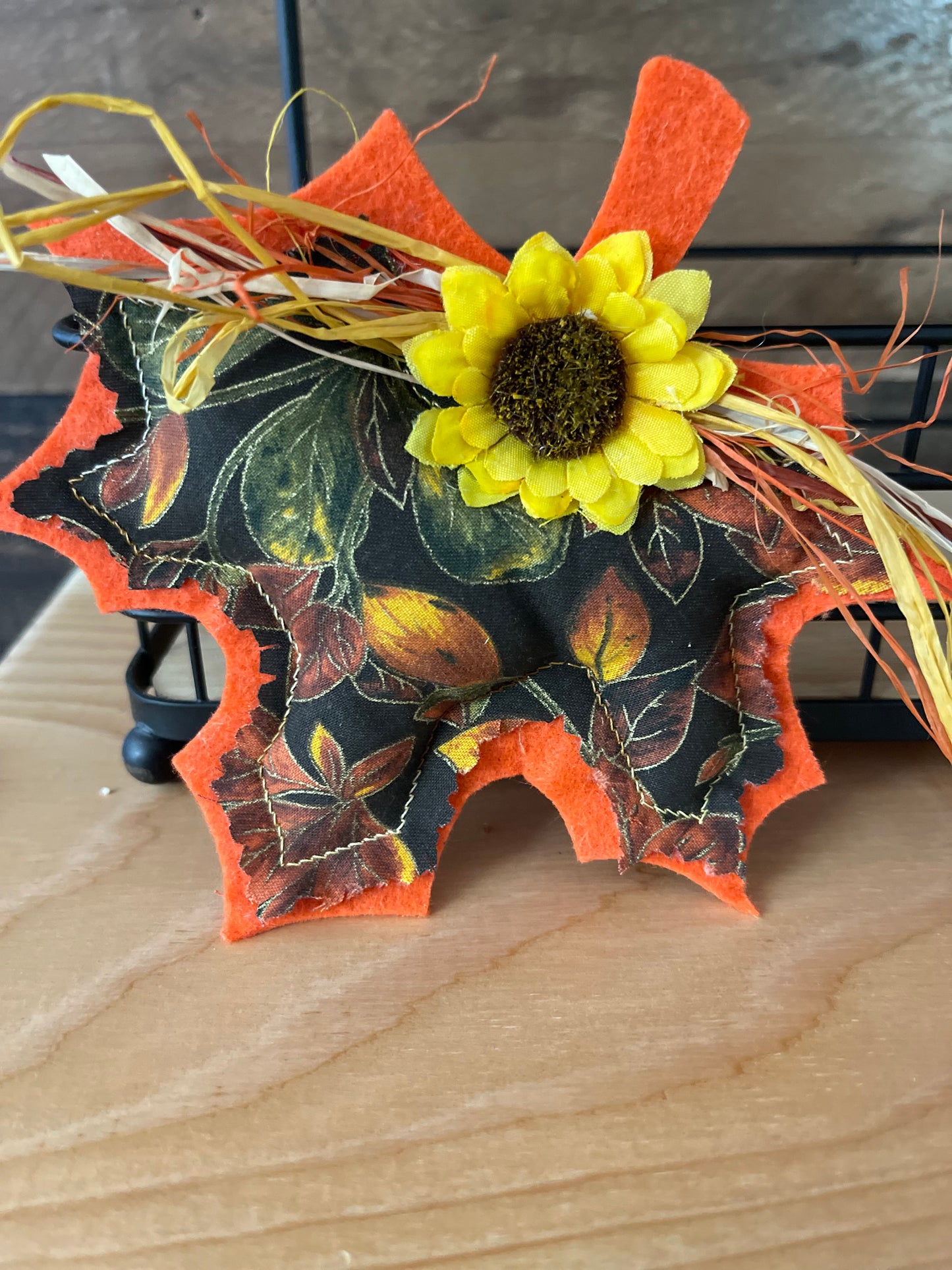 Fall Decorated “Puff” Decor:  Leaf/Pumpkin