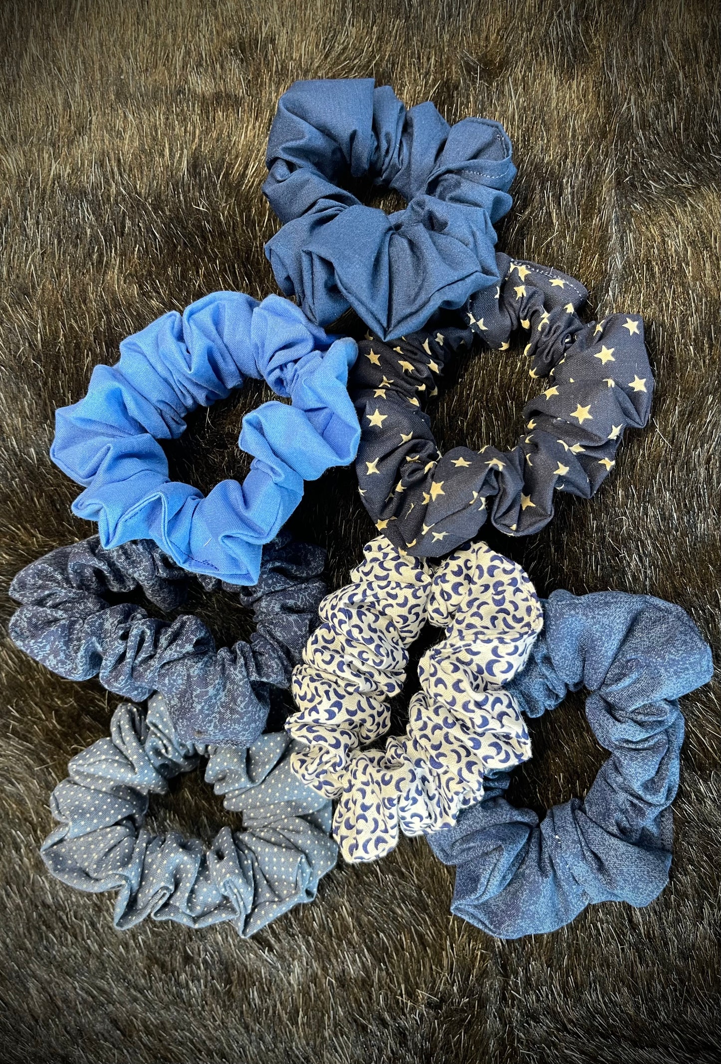 "Moody Blues" Hair Scrunchies