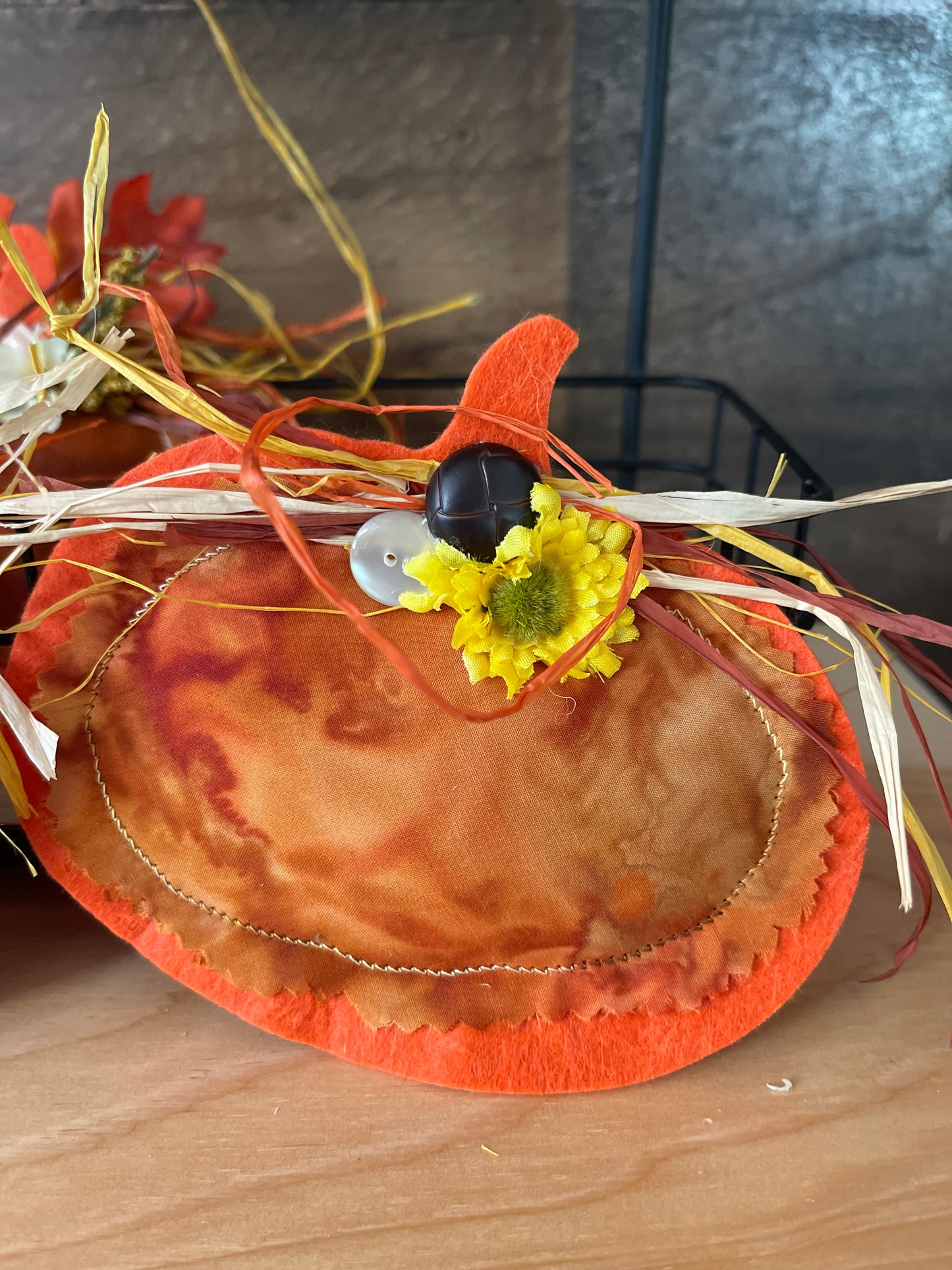 Fall Decorated “Puff” Decor:  Leaf/Pumpkin