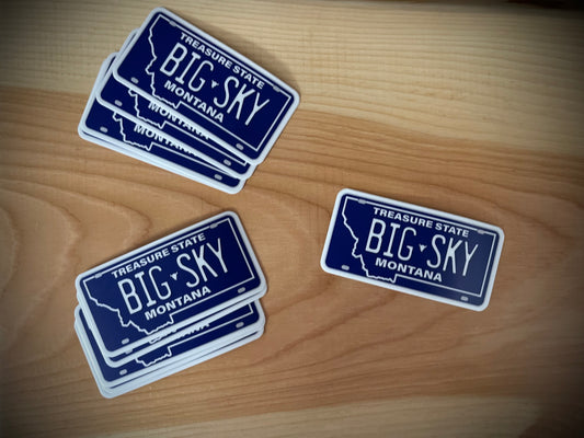 Montana “Big Sky” License Plate Stickers