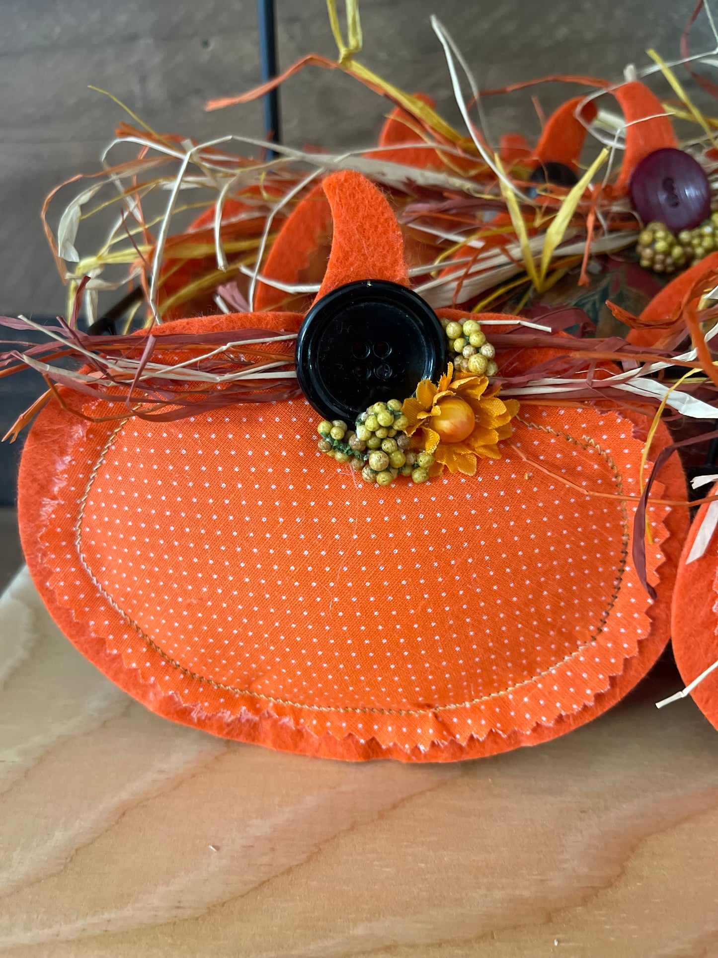 Fall Decorated “Puff” Decor:  Leaf/Pumpkin