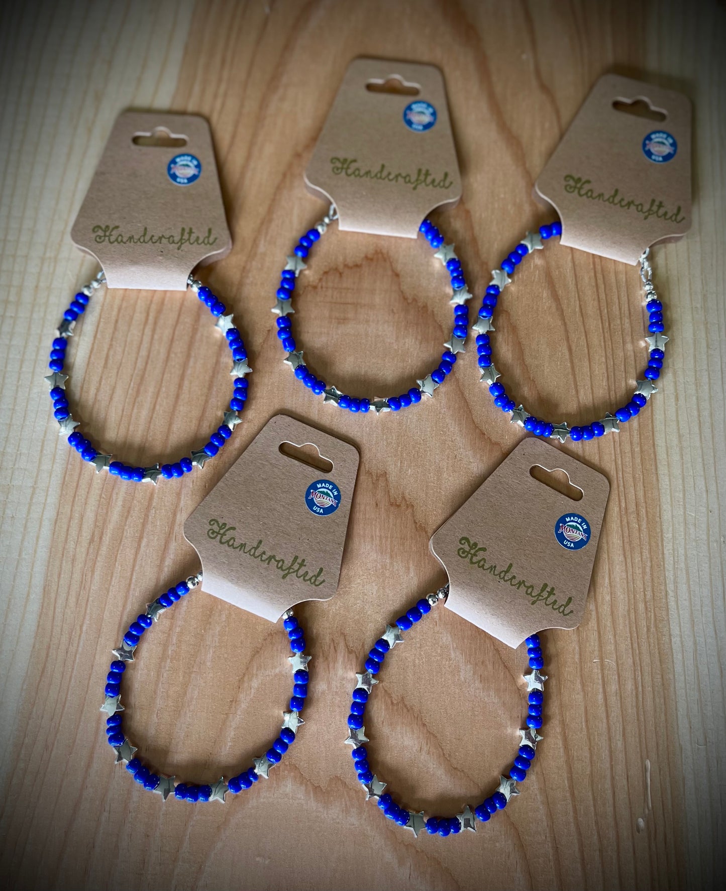Americana Hand-Beaded Bracelets